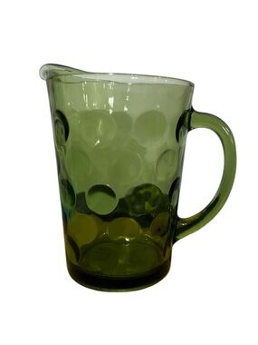 vintage Hazel-Atlas Eldorado Avocado Green glass pitcher